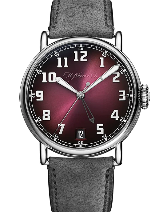 H. Moser & Cie. - Moser & Cie. Armbanduhr Heritage Classic Dual Time – Burgund 40 mm kol saati