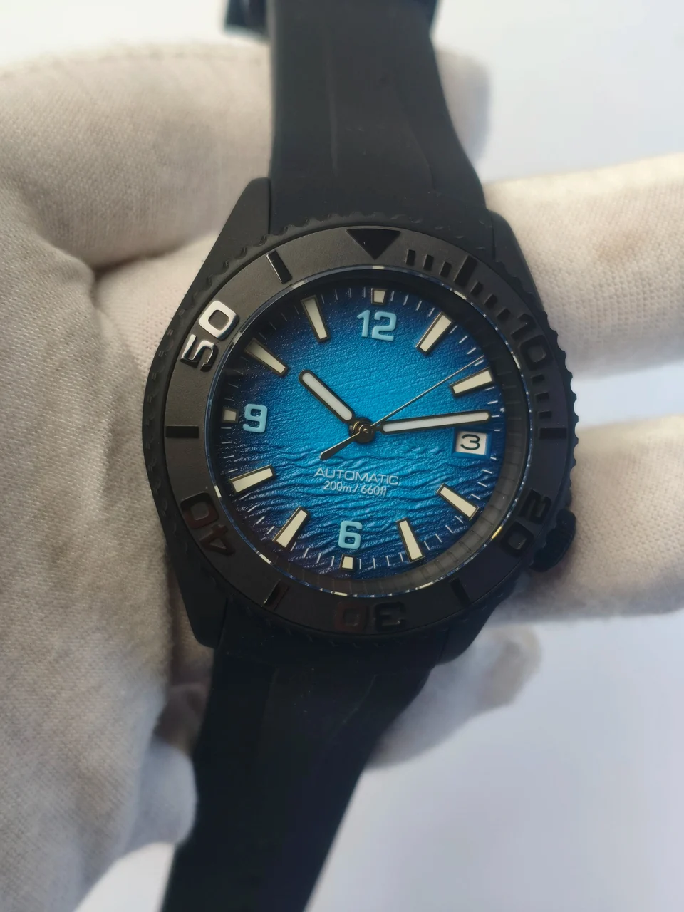 Tandorio Watches Blue Ocean SKX007 Diver Tandorio TD269D NH35A movement sapphire 20Bar Customizable 5993740292674 42 mm kol saati