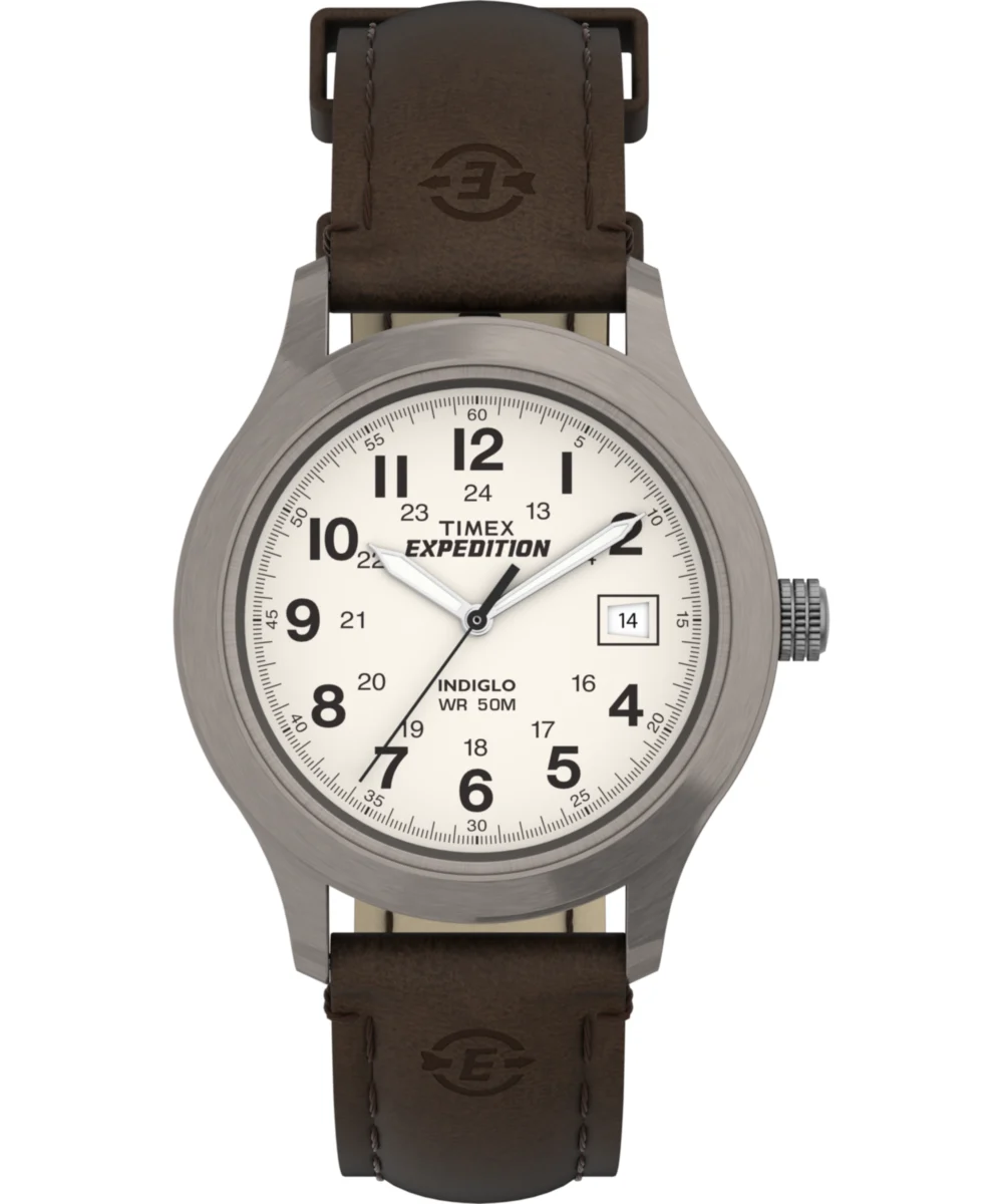 Timex Expedition Metal Field 37mm Leather Strap Watch T49870 37 mm kol saati