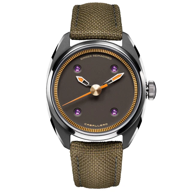 Singer Reimagined Caballero Titanium Brown SR702-5 kol saati