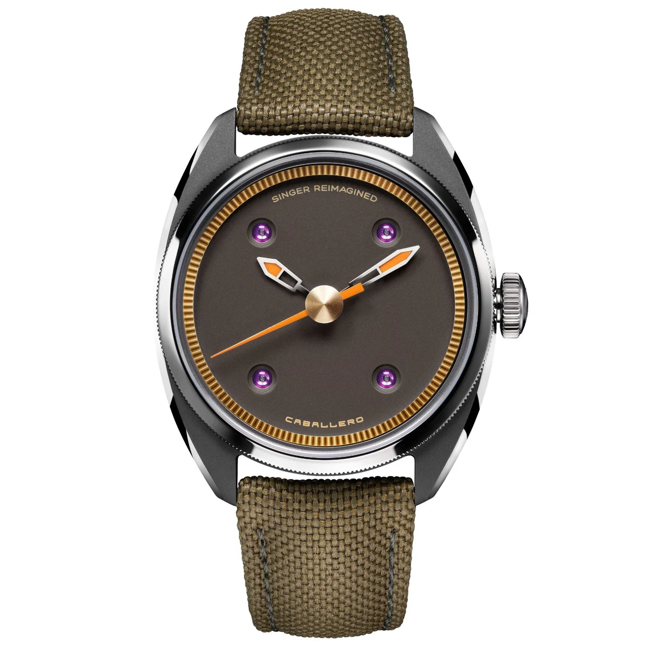 Singer Reimagined Caballero Titanium Brown SR702-5 39 mm kol saati