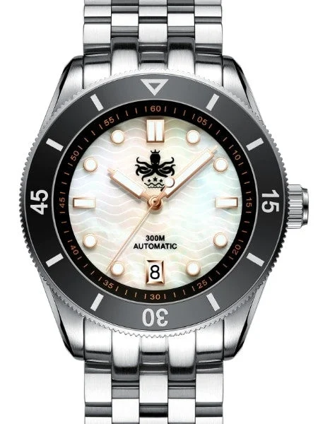 Phoibos Wave Master 300-Meter Automatic Dive Watch with MOP Dial, AR Sapphire Crystal #PY010D 42 mm kol saati