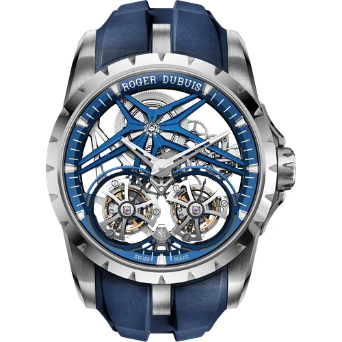 Roger Dubuis Excalibur Double Tourbillon Cobalt RDDBEX1109 45 mm kol saati