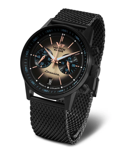 Vostok Europe Limousine VK64-560C691 Set with the Black PVD Stainless Stee kol saati