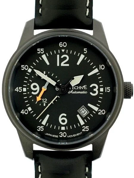 Techne Automatic 41mm Goshawk Aviator Watch with Anti-Reflective Sapphire Crystal #411.151 41 mm kol saati