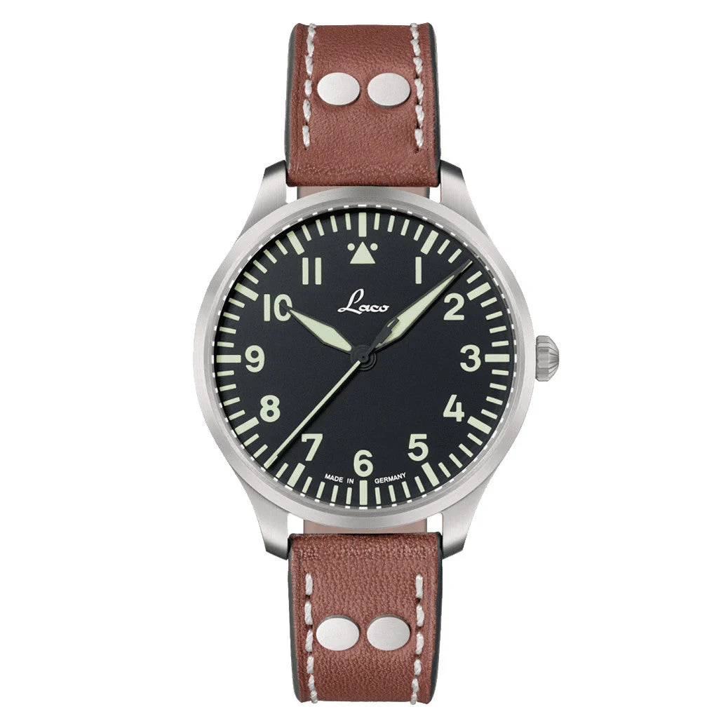Laco Genf 40mm Pilot Quartz Watch #861807 40 mm kol saati