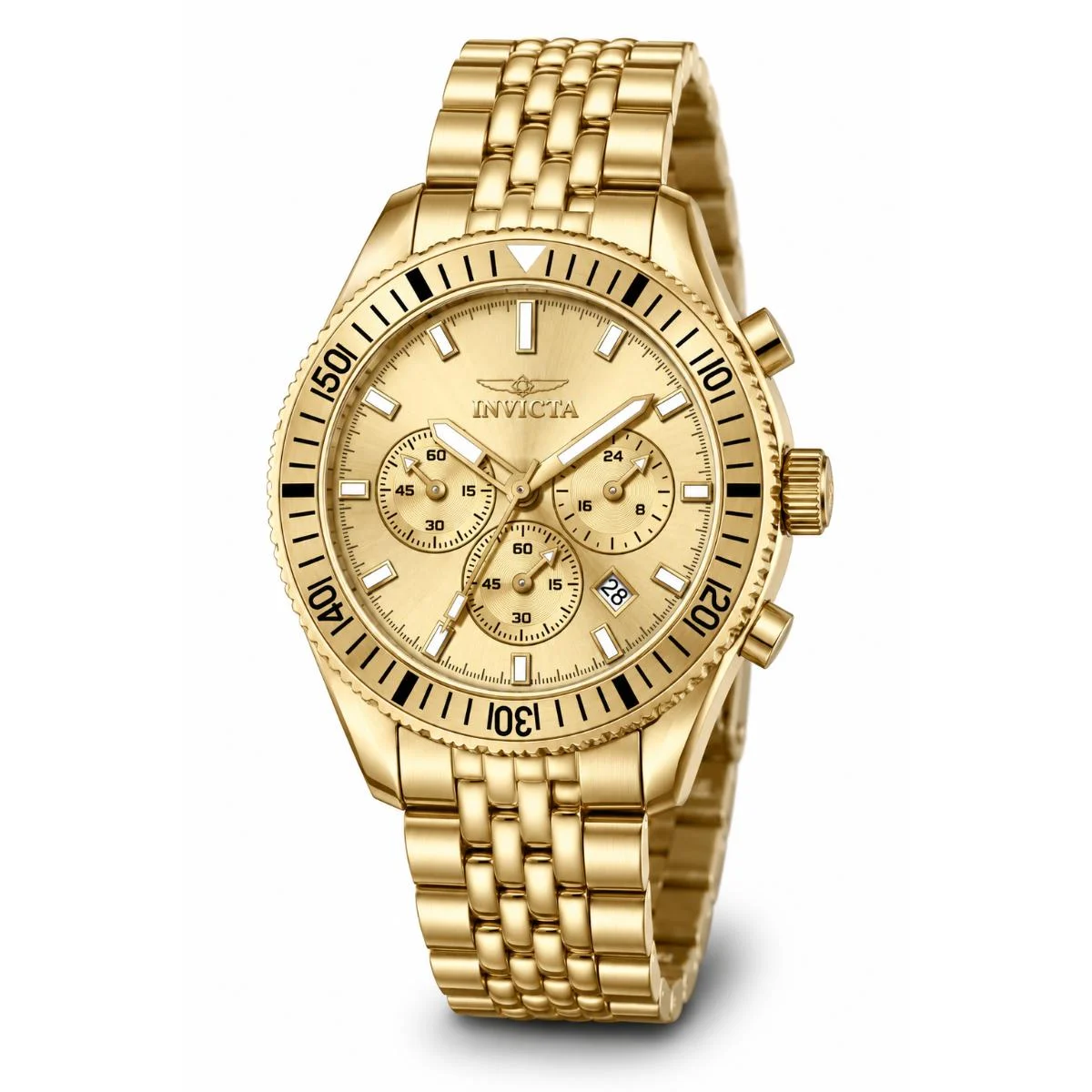 Invicta Chase Durer - Watch - 44.4mm, Gold (69581) 44.4 mm kol saati