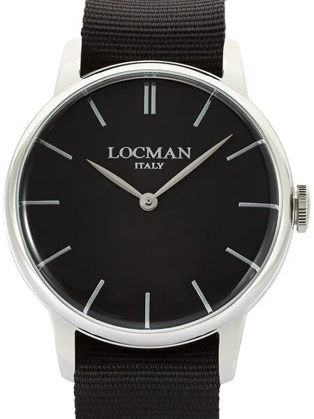 Locman Collection Sporty Quartz Dress Watch with 41mm Case #0251V01-00BKNKNK kol saati