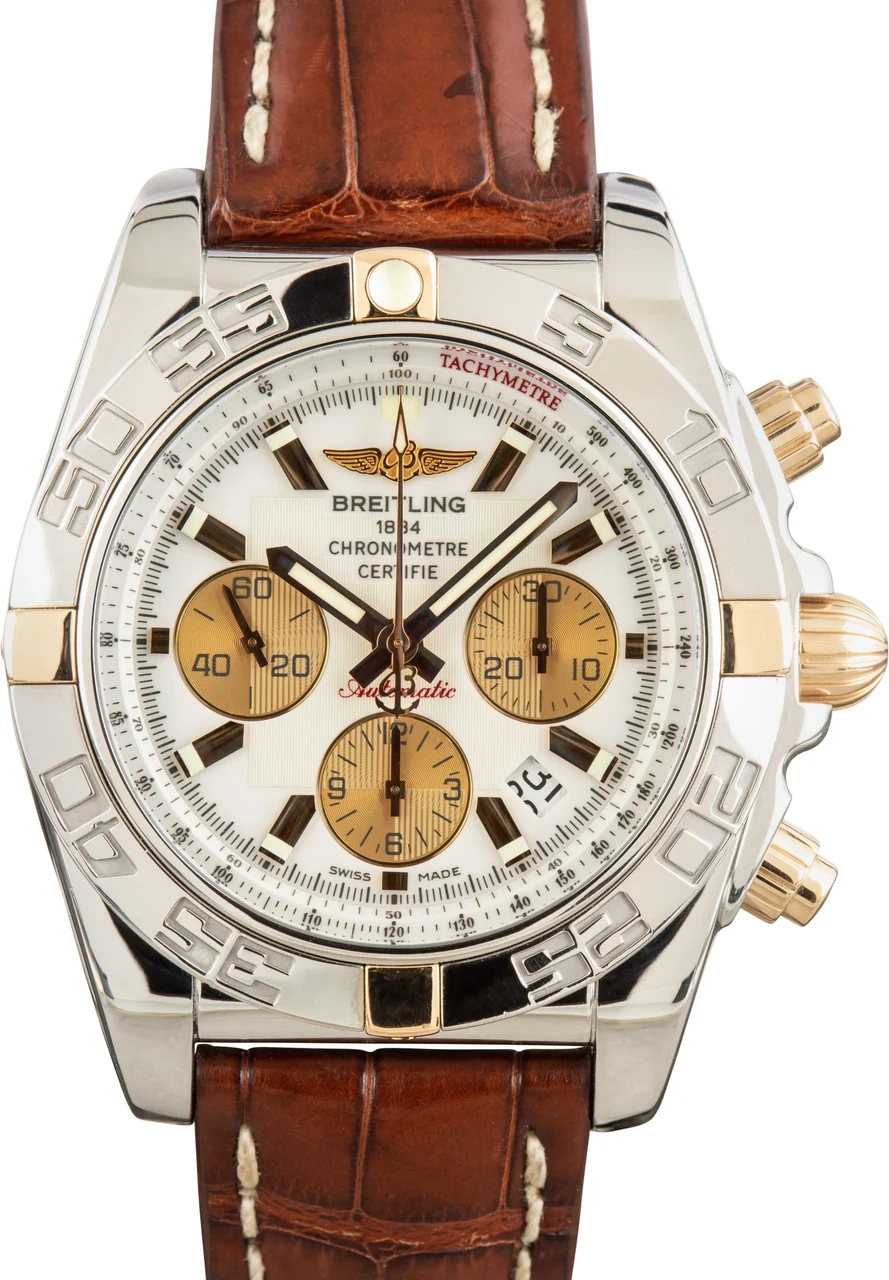 Breitling Chronomat 44 Silver Roman Dial IB0110 44 mm kol saati