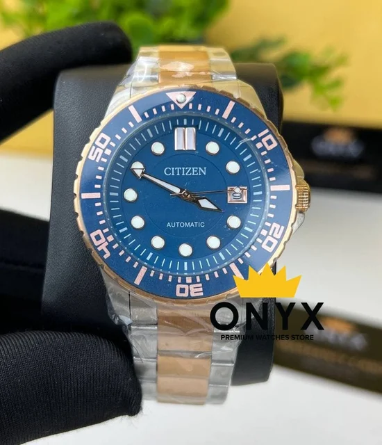 Citizen Automatic Urban Mecha 43mm Green Dial Rose Gold kol saati