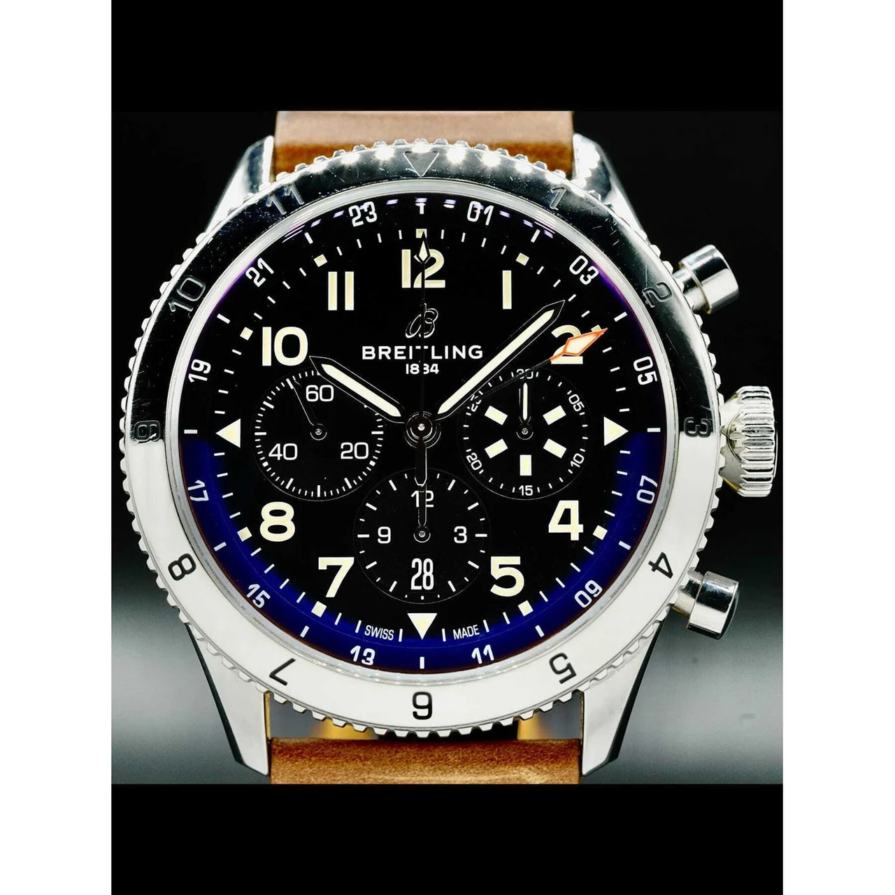 Breitling Super Avi B04 Chronograph GMT 46 AB0445 210000036347 46 mm kol saati