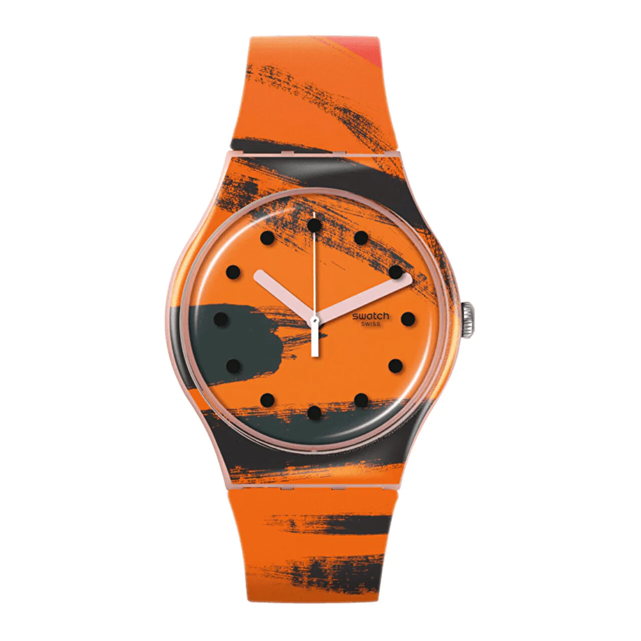 Swatch Barns-Graham's Orange And Red On Pink SUOZ362 41 mm kol saati
