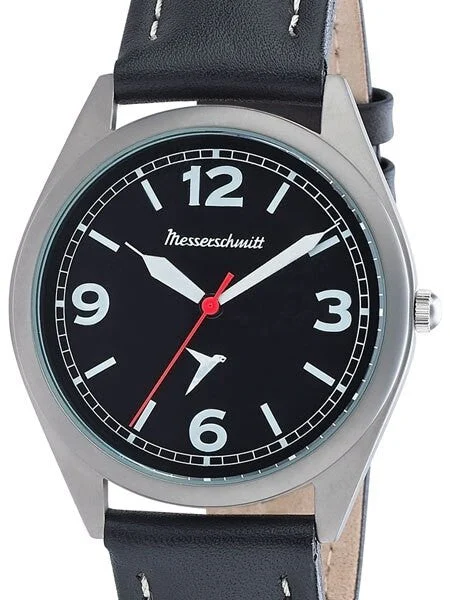 Aristo Messerschmitt Quartz Aviator Style Watch with 43mm Sandblasted Case #ME-43L kol saa