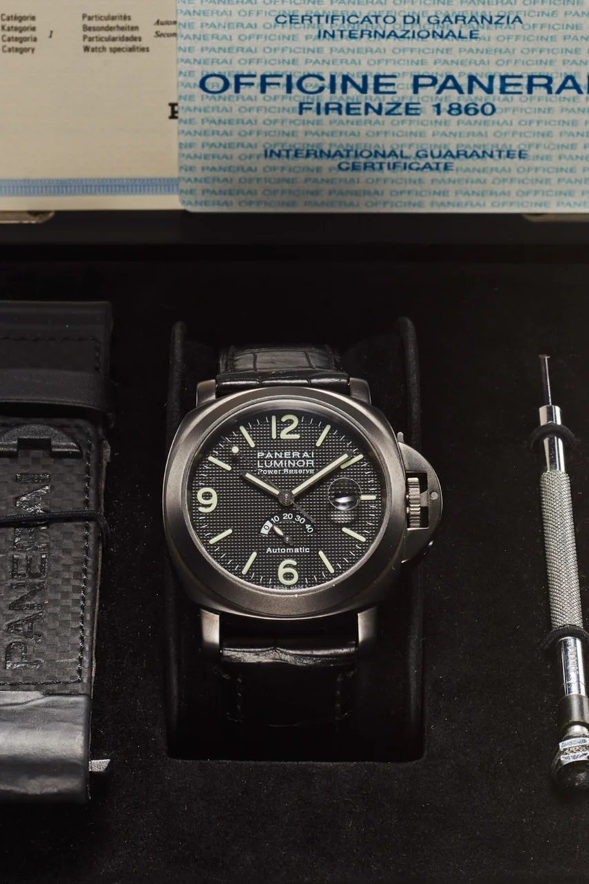 Panerai PANERAI REF. PAM 2802, LUMINOR POWER RESERVE - FIRENZE 1860 PVD STEEL B0417/1000 kol saati