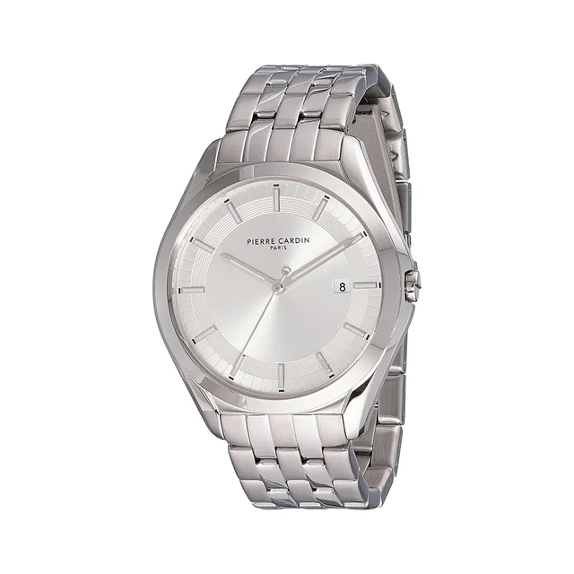 VAUGIRARD Men’s 42mm Classic Watch - Silver Case, Silver Dial with Silver Metal Strap CF.1