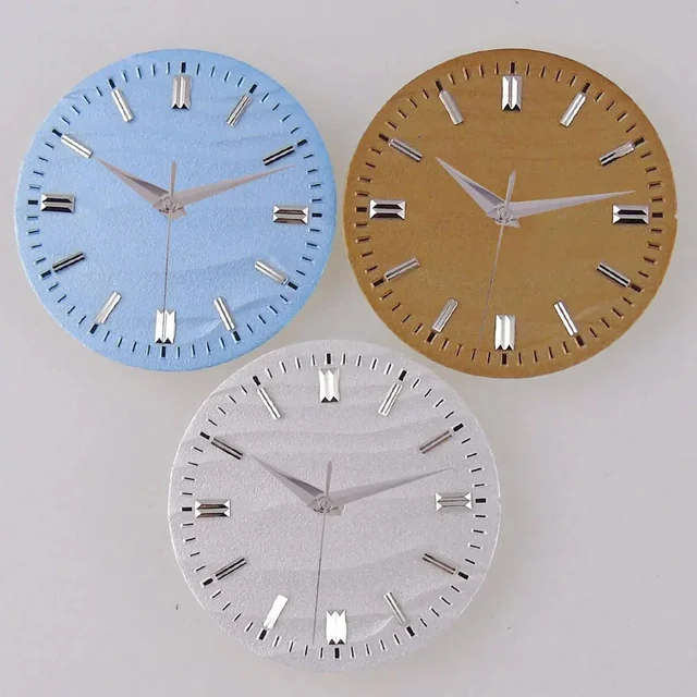 Tandorio Double bar no date window Nologo 29mm Sand Dune Watch Dial Plate for NH35 NH36 ET