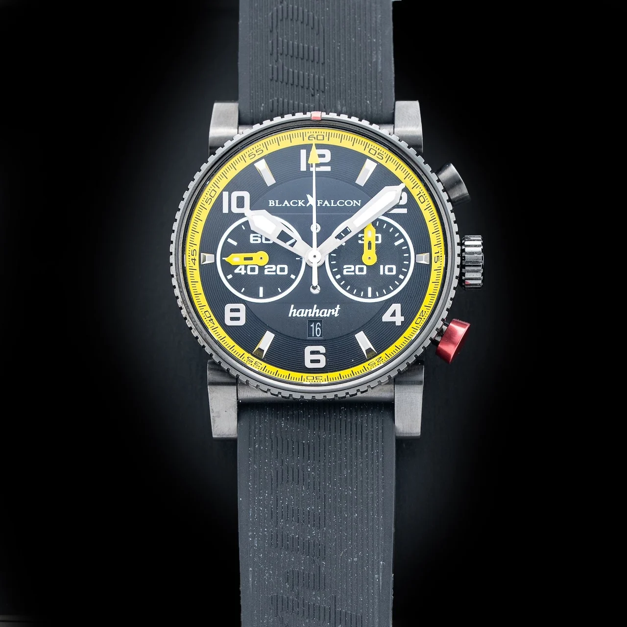 Hanhart Primus Racer Black Falcon DLC 741.511 210009N34440 kol saati