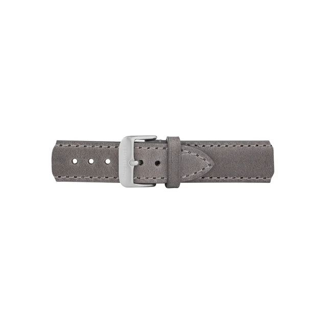 Default Leder Uhrenarmband Silber Grau 20 mm PH-M1-S-13S kol saati