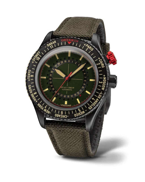 UNDONE Watches Aero Worldtimer "Doolittle" ARO-WTR-DOT kol saati