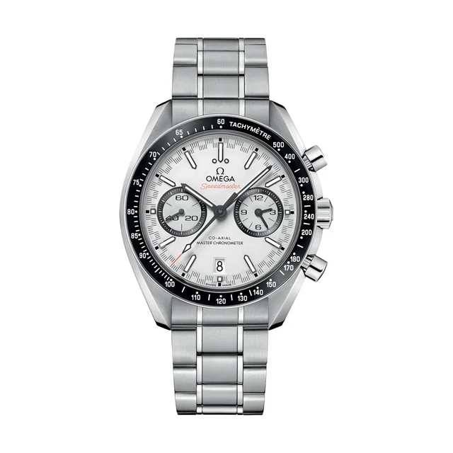 OMEGA Speedmaster Racing Chronograph 44.25mm - White on Bracelet O32930445104001 kol saati