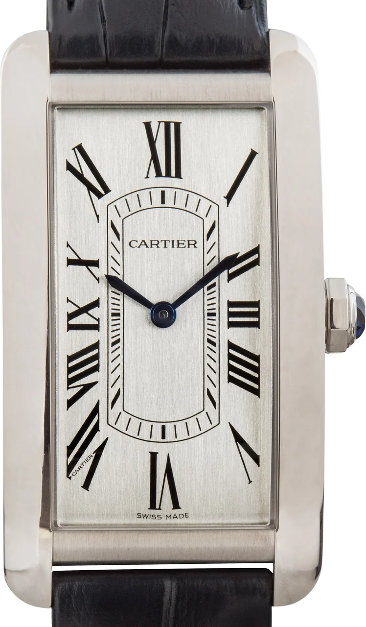 Cartier Tank Americaine Watch Stainless Steel WSTA0083 44 mm kol saati