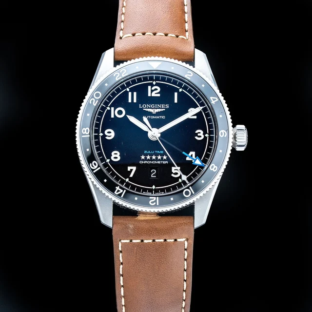 Longines Spirit L38124536 Black Dial Zulu 210009N36131 kol saati