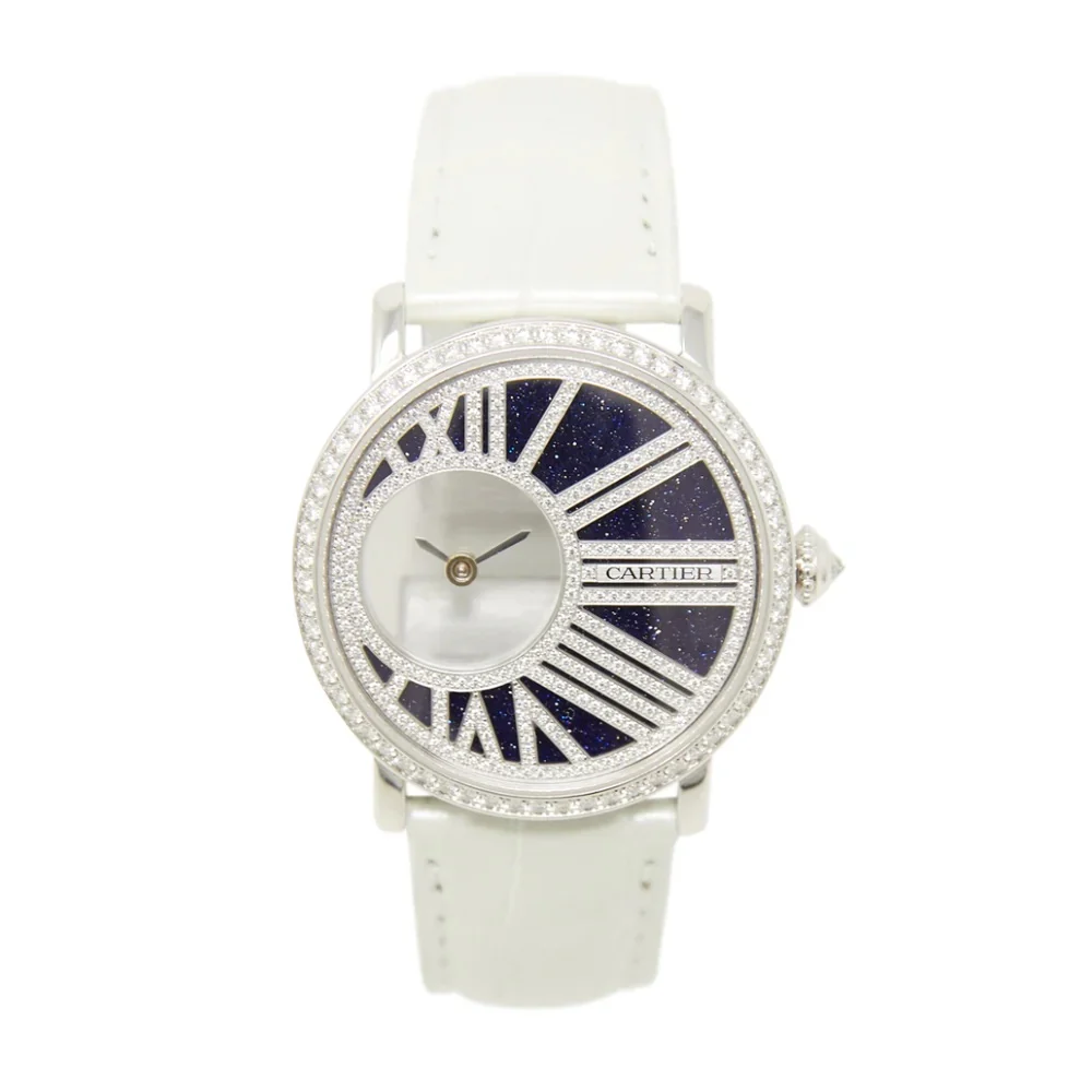 Cartier Rotonde HPI01197 35MM White Gold Blue Dial Wa Cartier Rotonde HPI01197 35MM White Gold Blue Dial Ladies Wa 35 mm kol saati
