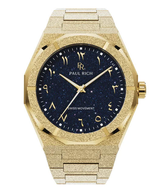 Paul Rich Frosted Star Dust II PR99IIArabic - Gold kol saati