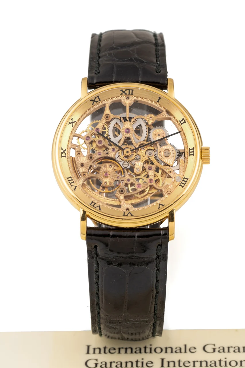 IWC IWC, REF. 2701, SKELETON, YELLOW GOLD kol saati