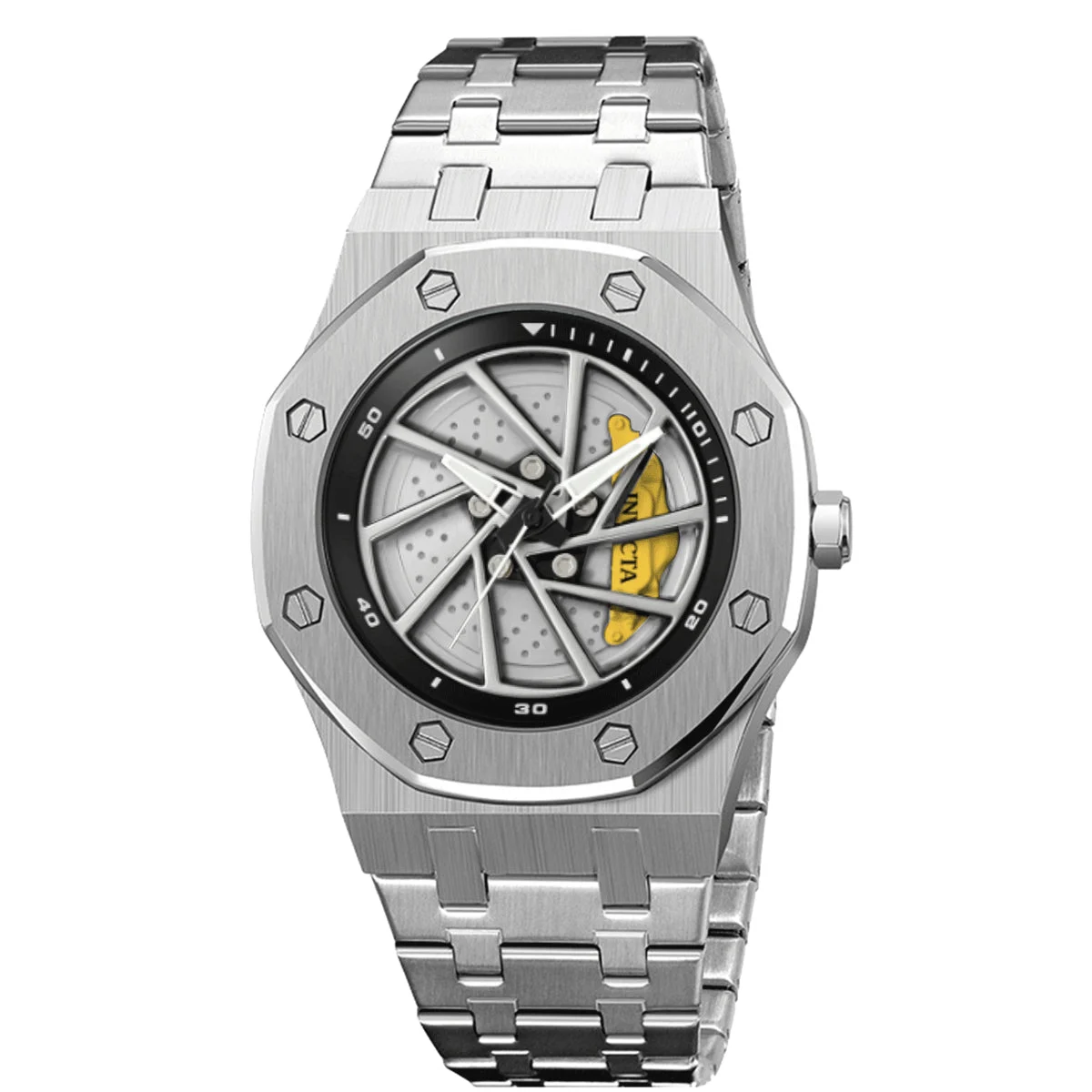 Invicta Open Box Speedway Rim Watch - 42mm, Steel (AIC-69487) 42 mm kol saati
