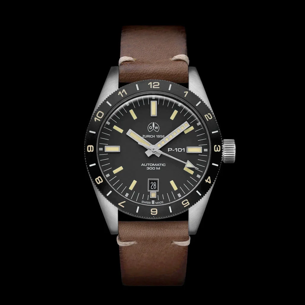 Ollech & Wajs Swiss Automatic P-101 Field Watch #OW-P-101 kol saati