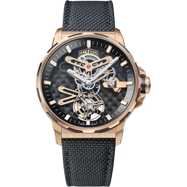 Angelus Gold & Carbon Flying Tourbillon 0TCDB.B01A.K009B kol saati