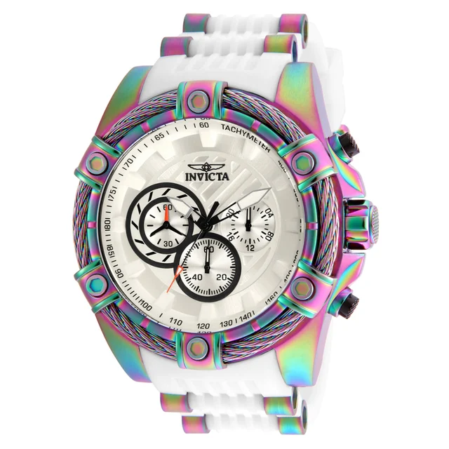 Invicta Bolt Girdex Watch - 52mm. White, Iridescent (25530) kol saati