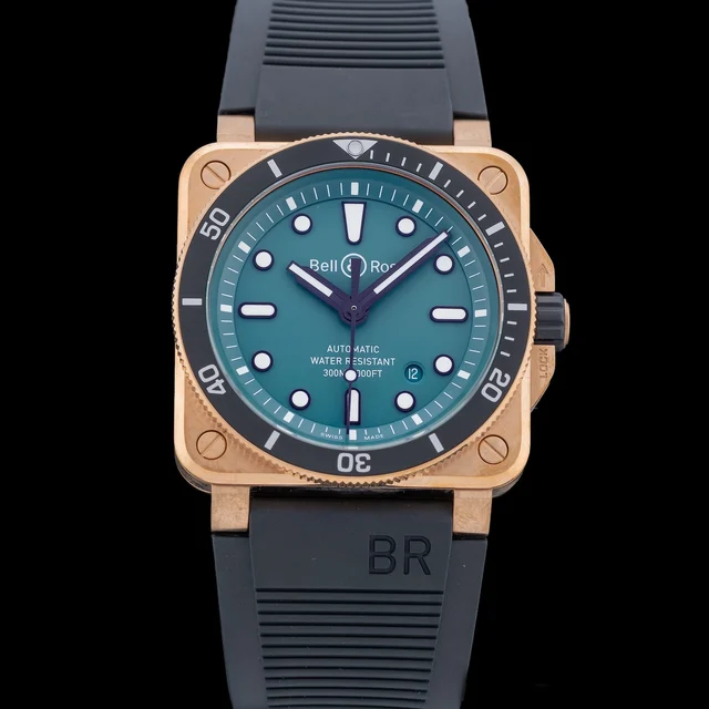 Bell & Ross Diver Black and Green Bronze BR0392-D-LT-BR/SRB NAP210009N3741 kol saati