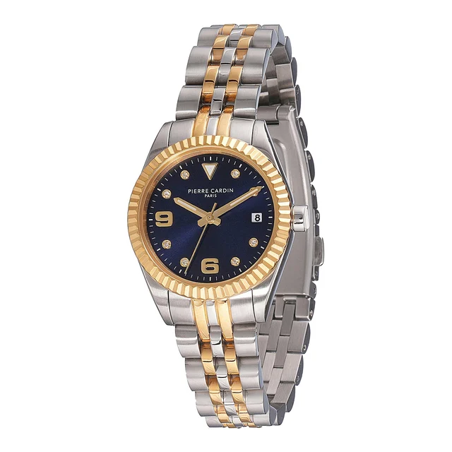 OPERA Timbre Women’s Watch - Two-Tone Rose Gold & Silver Case, Blue Dial with Crystal Inde