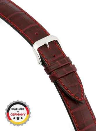 RIOS Grained Leather Louisiana - Burgundy - Alligator Grained 5011/RI kol saati