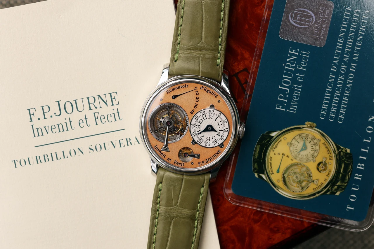 F.P. Journe Tourbillon Souverain ref. T “Platinum, Rose Gold 38 mm kol saati