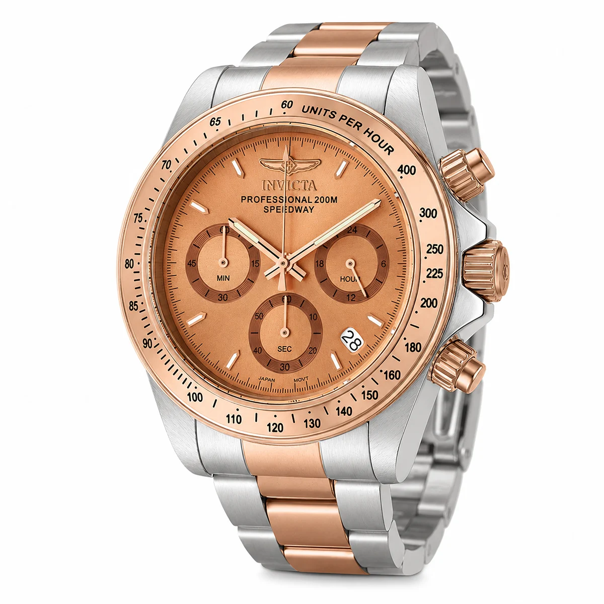 Invicta Speedway Torvane Watch - 39.5mm, Steel, Rose Gold (6933) 39.5 mm kol saati