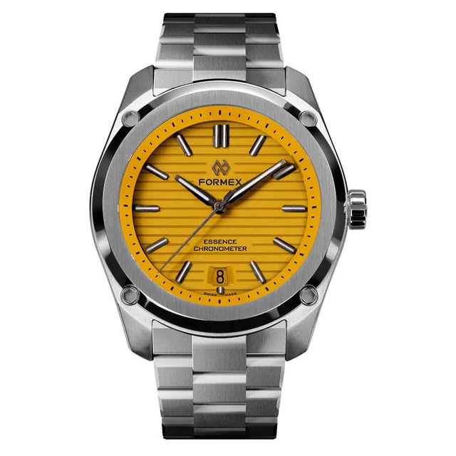 Formex Essence 39mm Swiss Splash Automatic Chronometer with Sunflower Yellow Dial #0333-1-