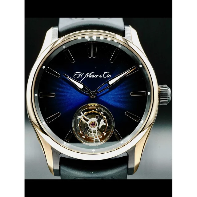 H. Moser & Cie. - Moser & Cie. Pioneer Tourbillon Midnight Blue Gold Titanium 3804-0900 21