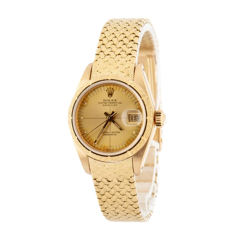 Rolex Datejust 69008 18k Yellow Gold kol saati