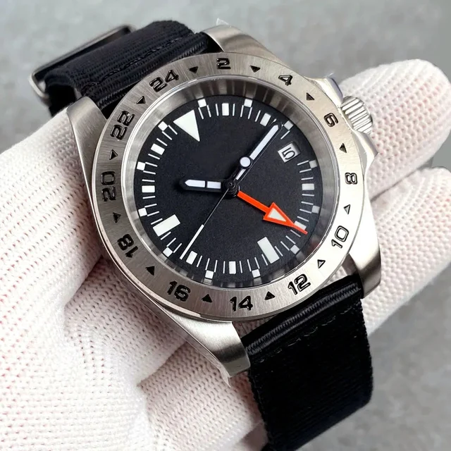 Tandorio Sterile GMT watch TD229B 39mm NH34 Sapphire 24H Fixed Bezel Luminous Sapphire 10B