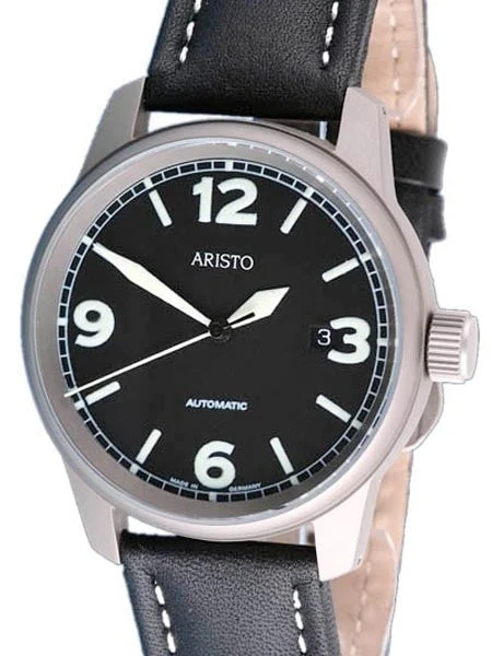Aristo Titanium Case Swiss Automatic Aviator Watch 5H67TI kol saati