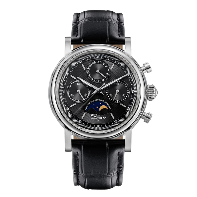 Sugess MoonPhase Master S394 (SU1908SZ) Stainless-Steel Case Black Dial moonphase-master-s