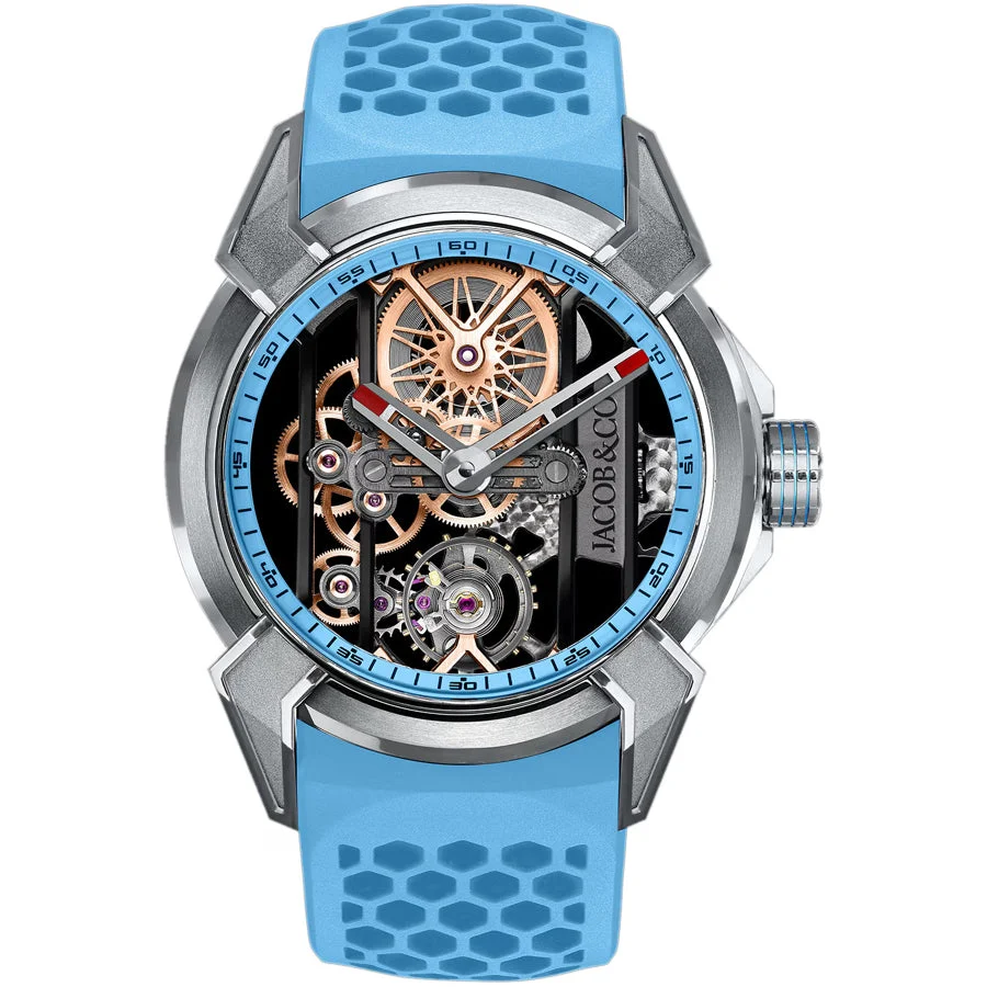 Jacob & Co. Jacob & Co EX110.20.AA.AJ.ABRUA Epic X Blue Titanium 44mm 44 mm kol saati