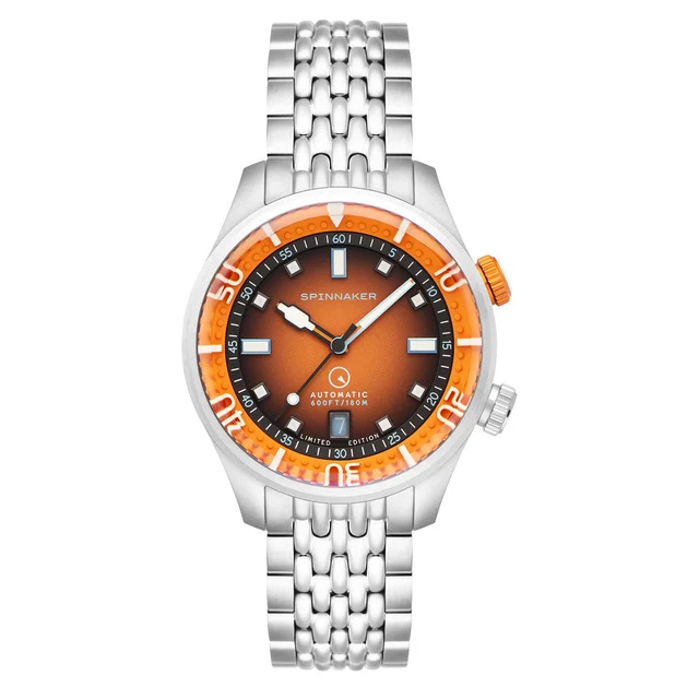 Spinnaker Islander Bradner Limited Edition Compressor Style Watch with Burnt Orange Dial #