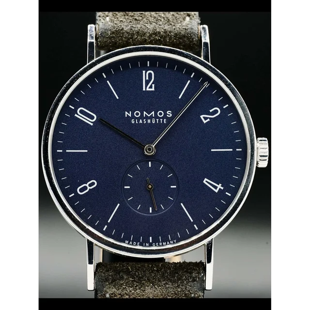 NOMOS Glashütte Tangente 38 Midnight Blue Sapphire Back 167 210000032624 kol saati