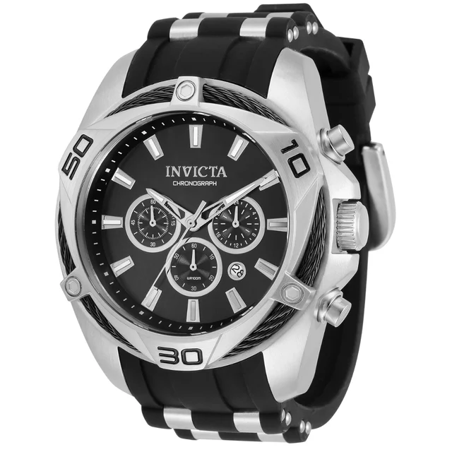 Invicta Bolt Vanguard Watch - 50mm. Steel, Black (34137) kol saati