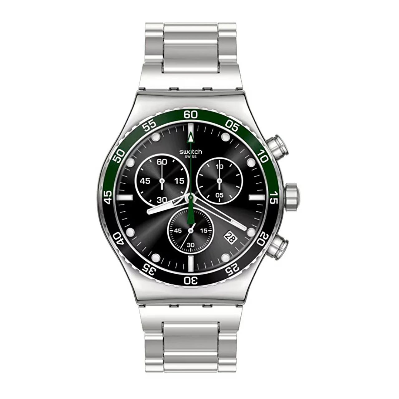 Swatch Dark Green Irony YVS506G 43 mm kol saati