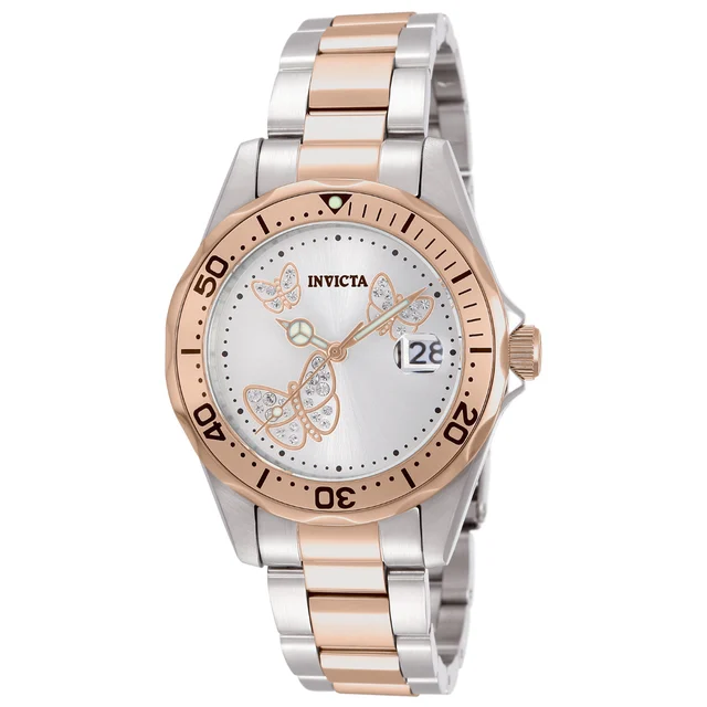 Invicta Angel Watch - 38mm, Steel, Rose Gold (ZG-12504) kol saati
